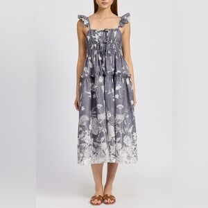 Sydney Floral Tiered Midi Sundress